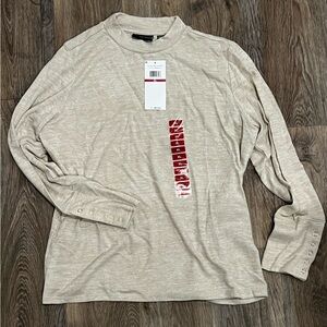 NWT RAFAELLA Mock neck pullover sweater sportswear wheat heather womens XL $69